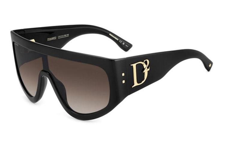 Ochelari de soare Dsquared2 D20149/S 807/HA Lentilă unică | Shield Negri