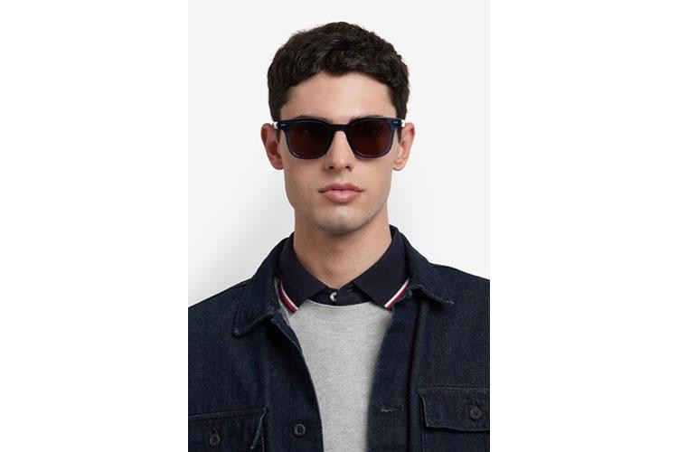 Ochelari de soare Tommy Hilfiger TH2126/S PJP/70 Dreptunghiulari Albaștri