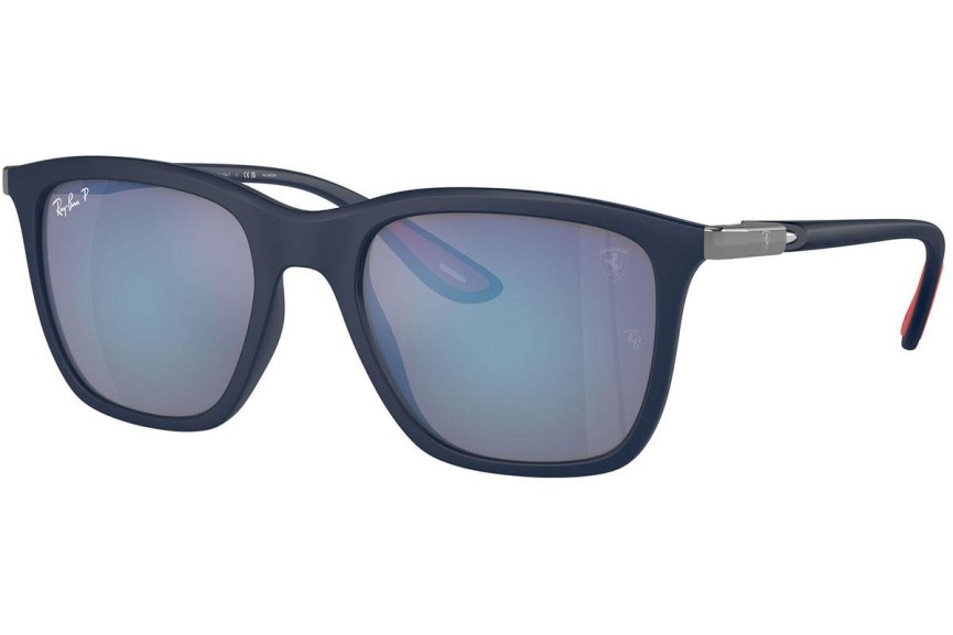 Ochelari de soare Ray-Ban RB4433M F698H0 Polarized Dreptunghiulari Albaștri