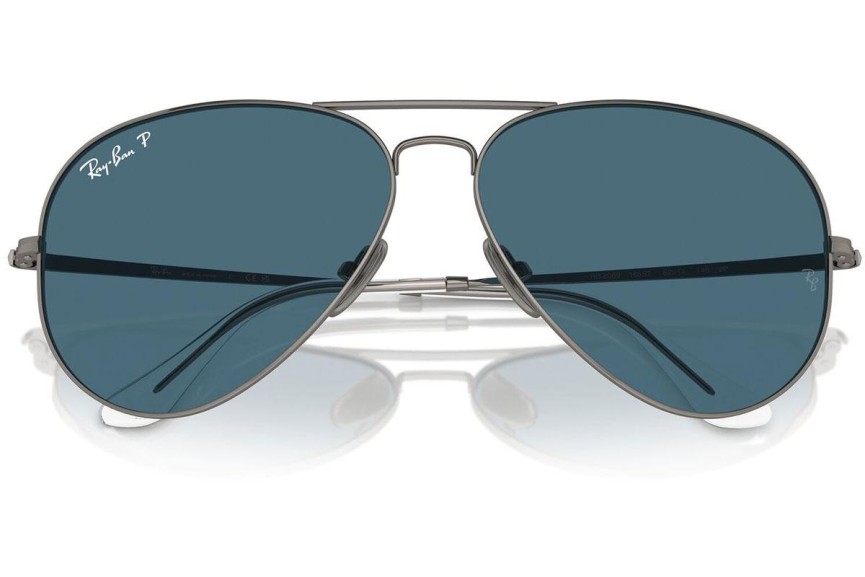 Ochelari de soare Ray-Ban RB8089 165/S2 Polarized Pilot Argintii