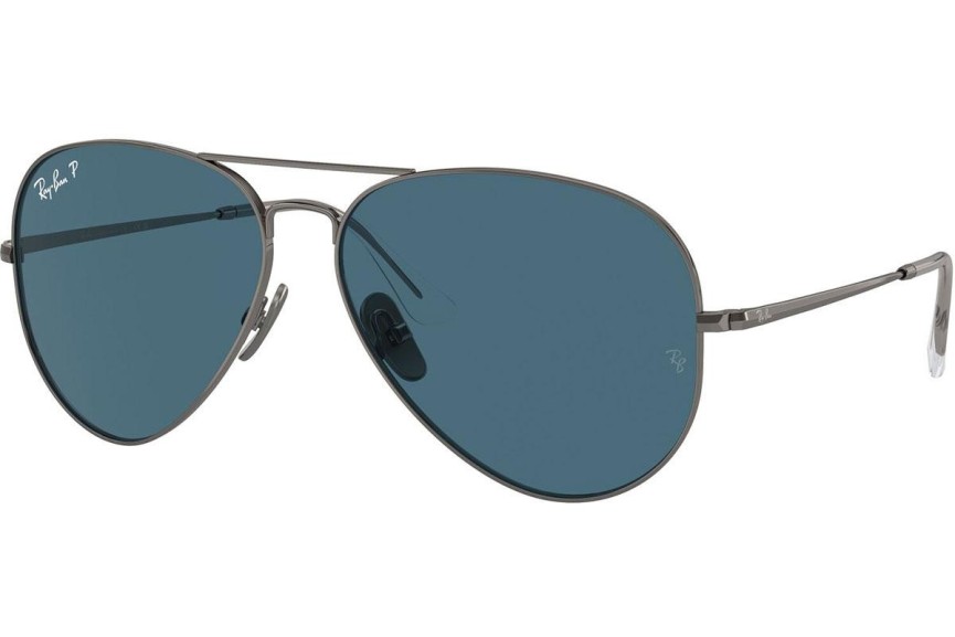 Ochelari de soare Ray-Ban RB8089 165/S2 Polarized Pilot Argintii