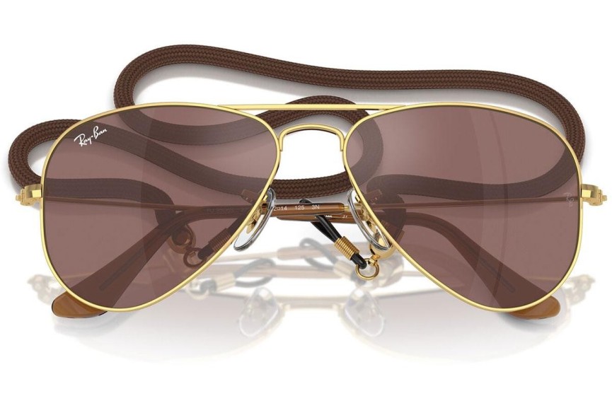 Ochelari de soare Ray-Ban Junior Aviator Junior RJ9506S 223/6G Pilot Aurii