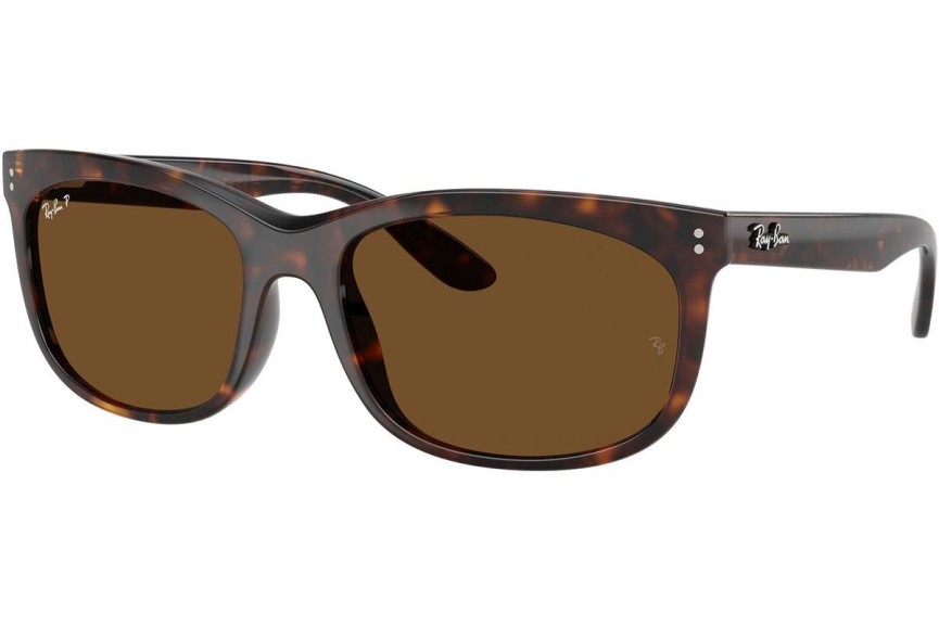 Ochelari de soare Ray-Ban RB2389 902/57 Polarized Dreptunghiulari Havana