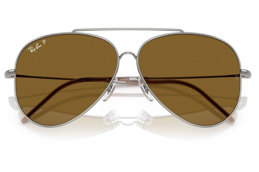 Ochelari de soare Ray-Ban Aviator Reverse RBR0101S 004/83 Polarized Pilot Argintii