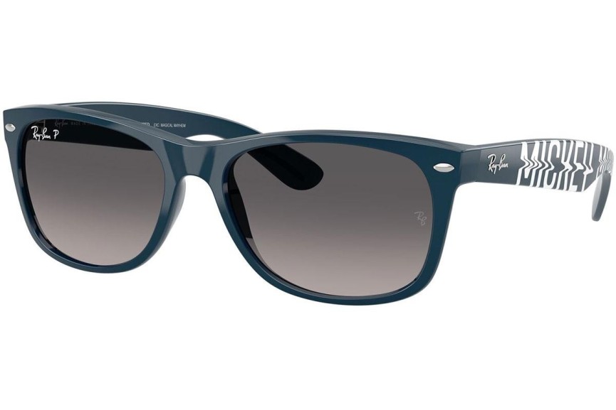 Ochelari de soare Ray-Ban New Wayfarer RB2132 6796M3 Polarized Pătrați Albaștri