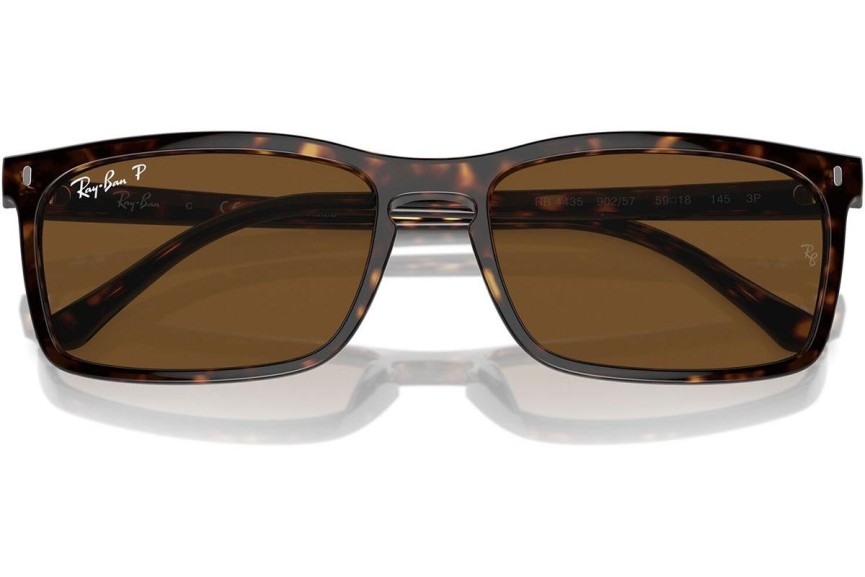 Ochelari de soare Ray-Ban RB4435 902/57 Polarized Dreptunghiulari Havana