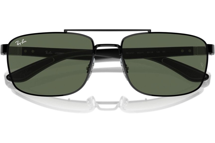 Ochelari de soare Ray-Ban RB3737 002/71 Dreptunghiulari Negri