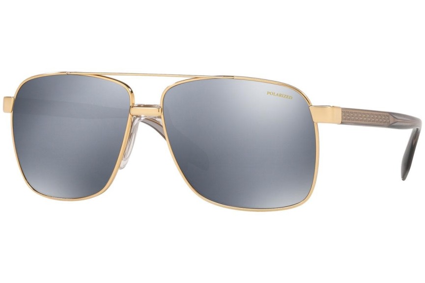 Ochelari de soare Versace VE2174 1002Z3 Polarized Pătrați Aurii