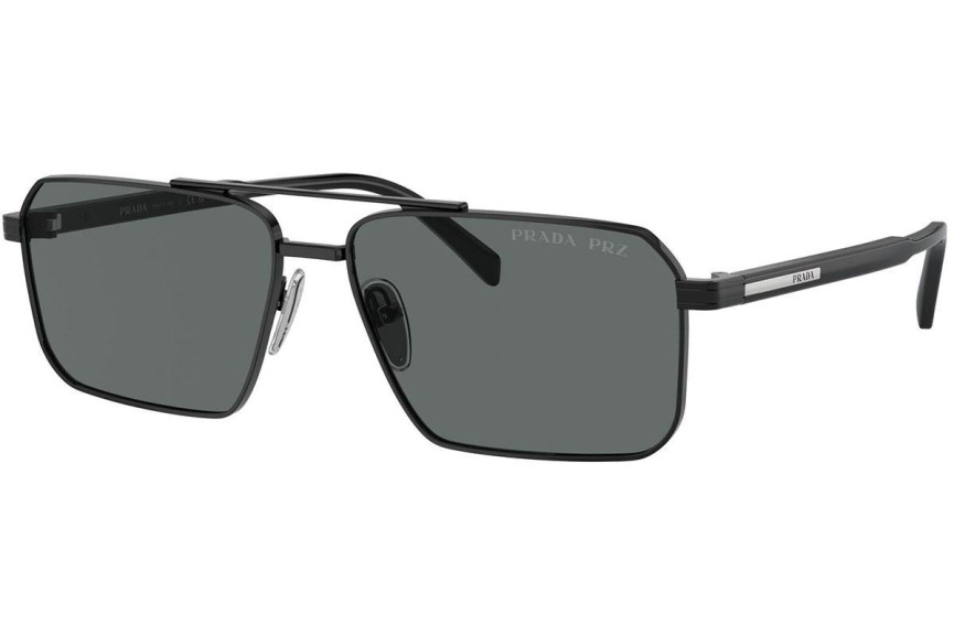 Ochelari de soare Prada PRA57S 1AB5Z1 Polarized Dreptunghiulari Negri