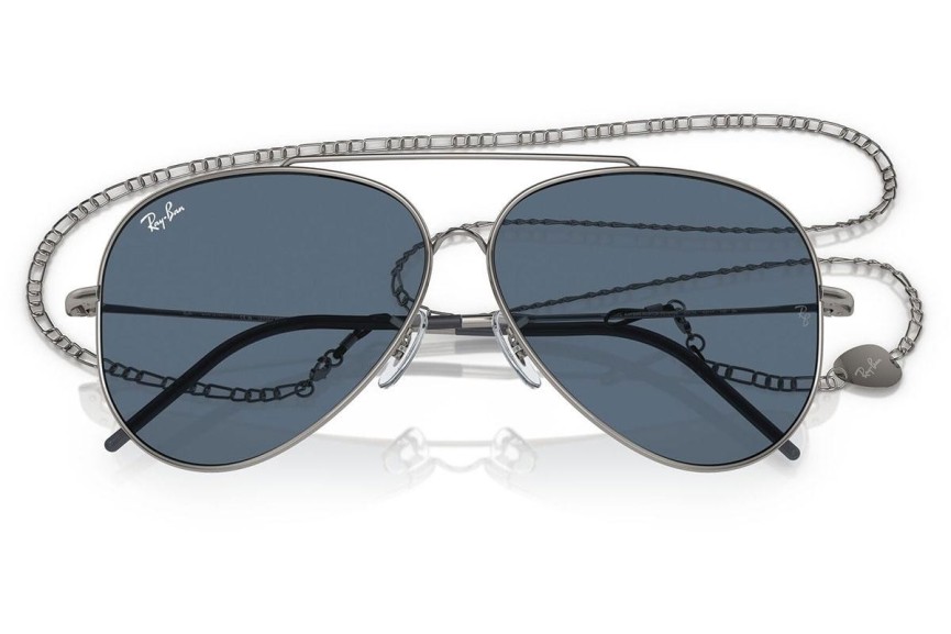 Ochelari de soare Ray-Ban Aviator Reverse RBR0101S 004/3A Pilot Argintii