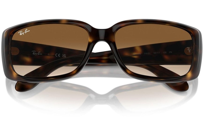 Ochelari de soare Ray-Ban RB4389 710/51 Dreptunghiulari Havana