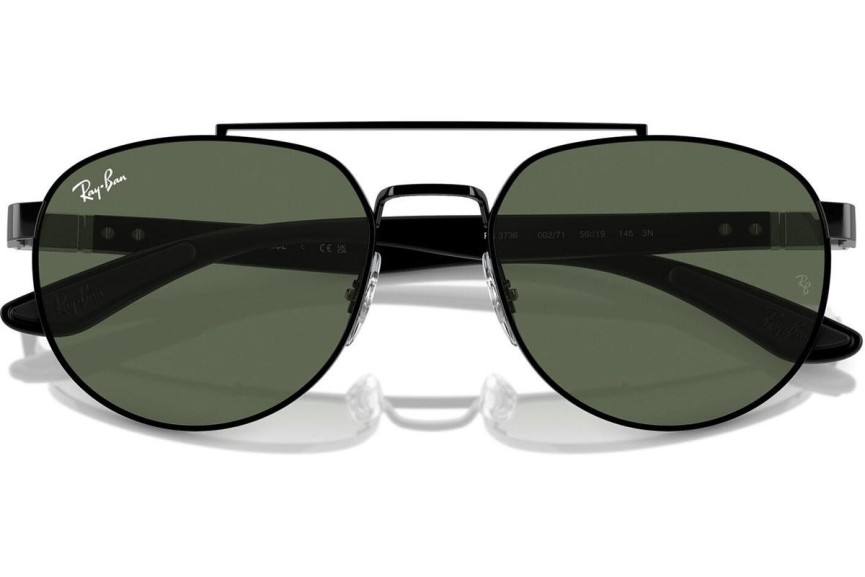 Ochelari de soare Ray-Ban RB3736 002/71 Dreptunghiulari Negri