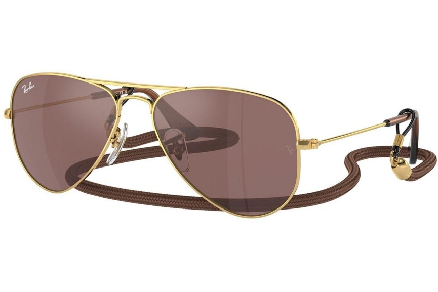 Ochelari de soare Ray-Ban Junior Aviator Junior RJ9506S 223/6G Pilot Aurii