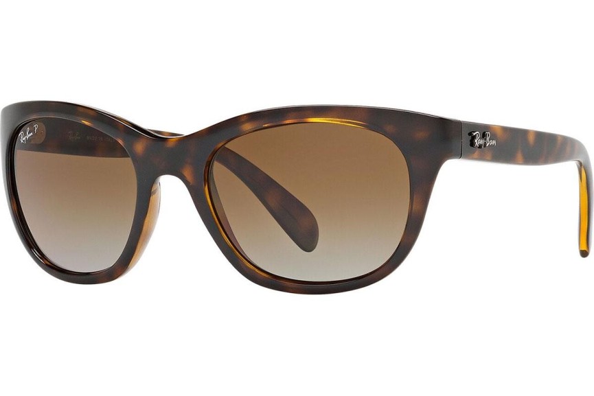 Ochelari de soare Ray-Ban RB4216 710/T5 Polarized Cat Eye Havana