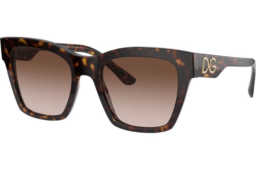 Ochelari de soare Dolce & Gabbana DG4384F 502/13 Cat Eye Havana