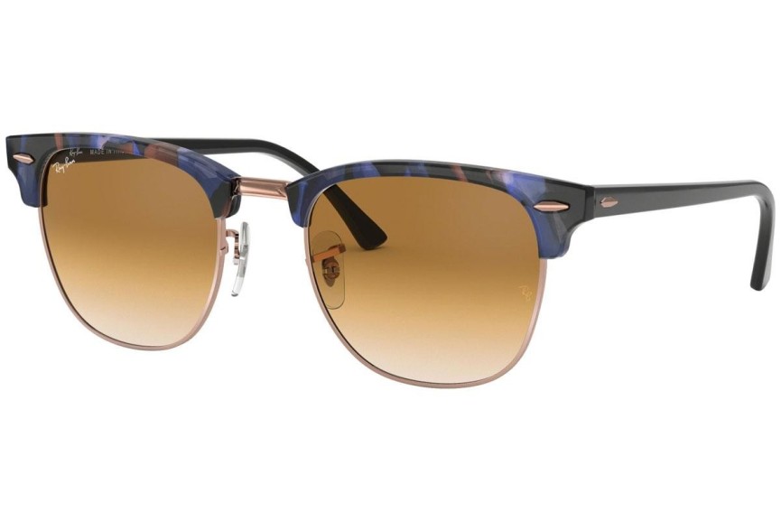 Ochelari de soare Ray-Ban Clubmaster Fleck RB3016 125651 Browline Albaștri