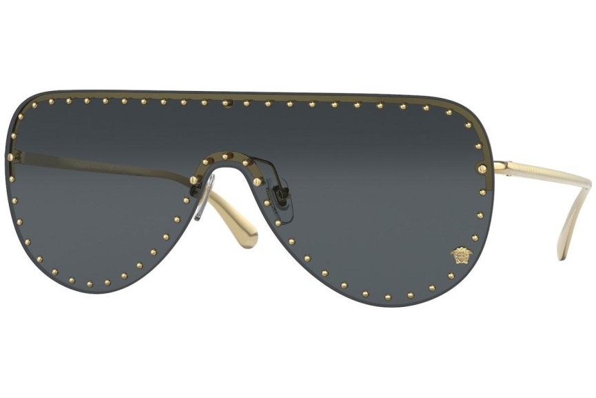 Ochelari de soare Versace VE2230B 100287 Lentilă unică | Shield Aurii