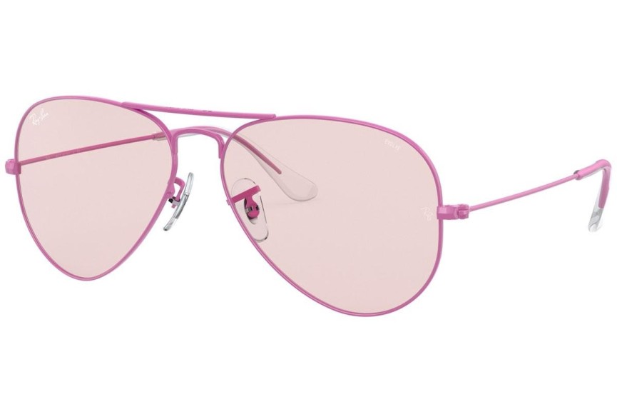 Ochelari de soare Ray-Ban Aviator RB3025 9224T5 Pilot Violeți