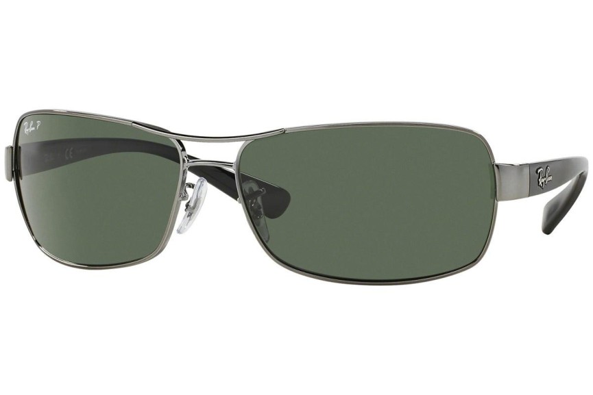 Ochelari de soare Ray-Ban RB3379 004/58 Polarized Dreptunghiulari Argintii