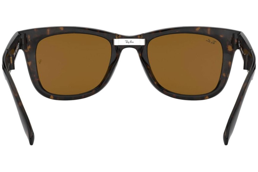 Ochelari de soare Ray-Ban Folding Wayfarer Classic RB4105 710 Pătrați Havana