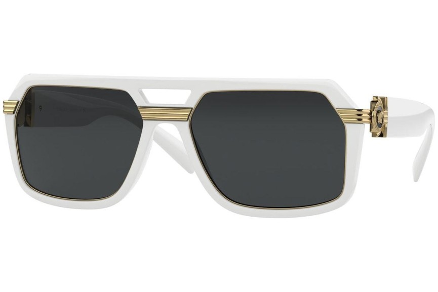 Ochelari de soare Versace Vintage Icon Pilot VE4399 314/87 Flat Top Albi