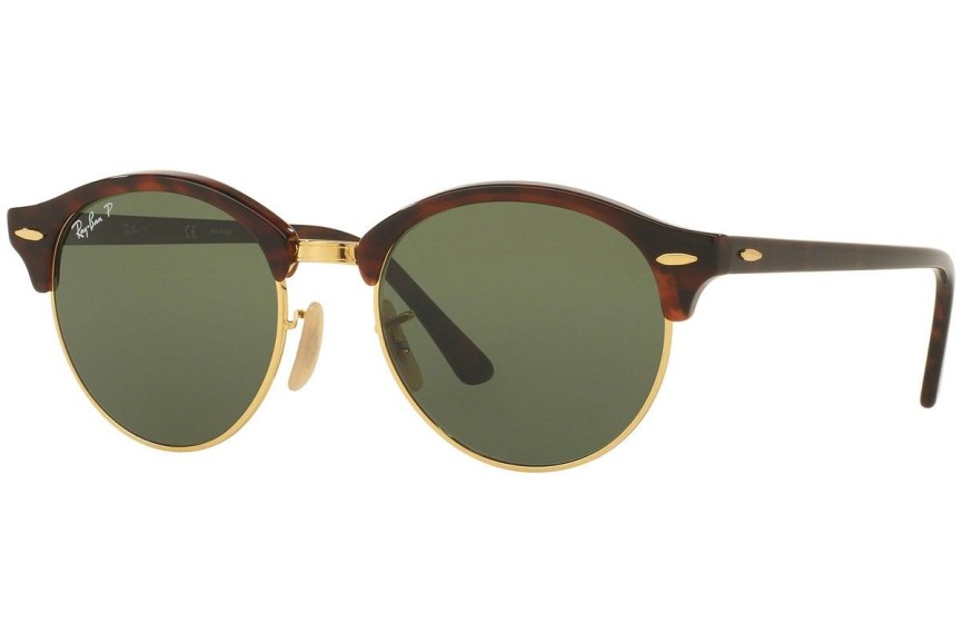 Ochelari de soare Ray-Ban Clubround Flash Lenses RB4246 990/58 Polarized Rotunzi Roșii