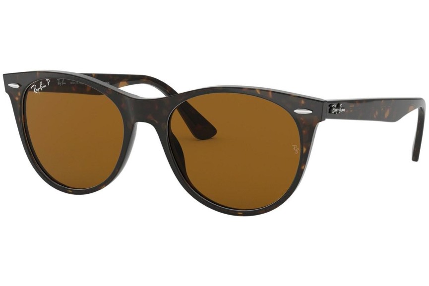 Ochelari de soare Ray-Ban Wayfarer II Classic RB2185 902/57 Polarized Pătrați Havana