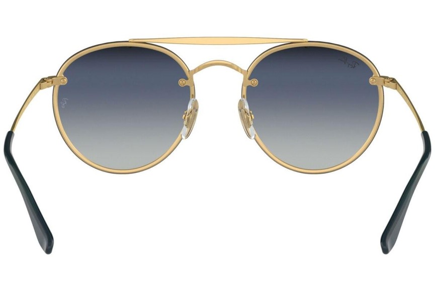 Ochelari de soare Ray-Ban Blaze Round Double Bridge Blaze Collection RB3614N 91400S Rotunzi Aurii