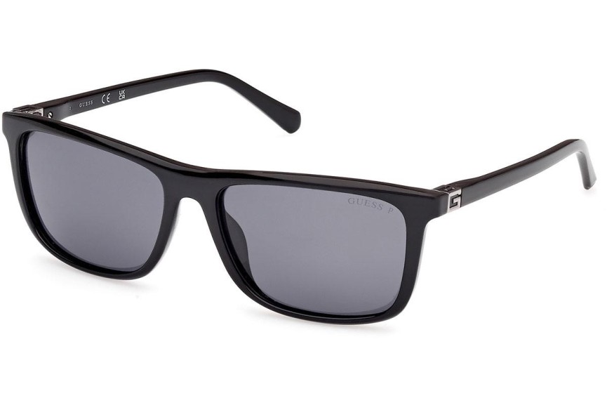 Ochelari de soare Guess GU00169 01D Polarized Pătrați Negri