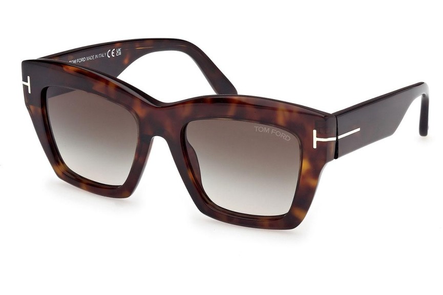 Ochelari de soare Tom Ford Luna FT1191 52B Cat Eye Havana