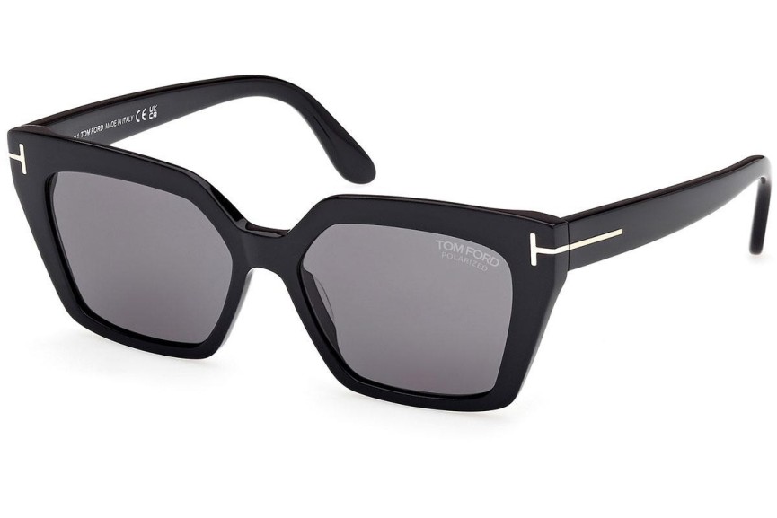 Ochelari de soare Tom Ford FT1030 01D Polarized Cat Eye Negri