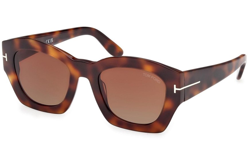 Ochelari de soare Tom Ford Guilliana FT1083 53F Pătrați Havana