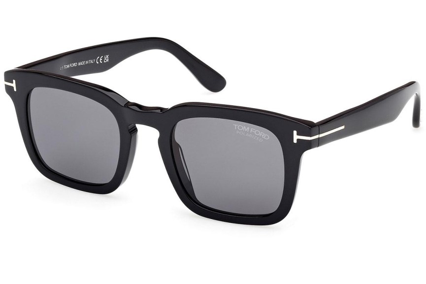 Ochelari de soare Tom Ford Dax FT0751 01D Polarized Pătrați Negri