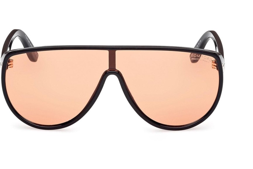 Ochelari de soare Tom Ford Achilles FT1182 05E Lentilă unică | Shield Negri