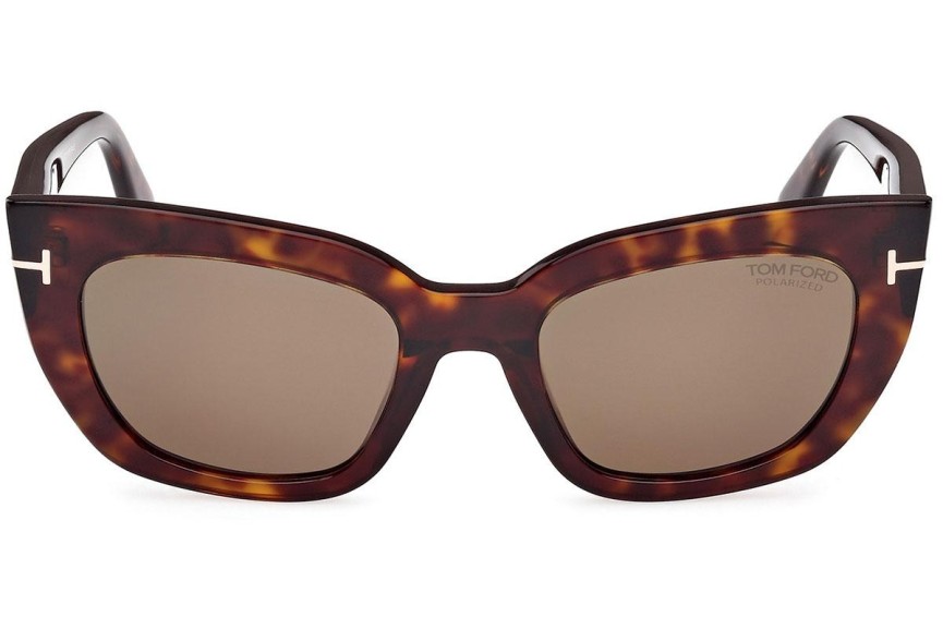 Ochelari de soare Tom Ford Athena FT1190 52H Polarized Cat Eye Havana