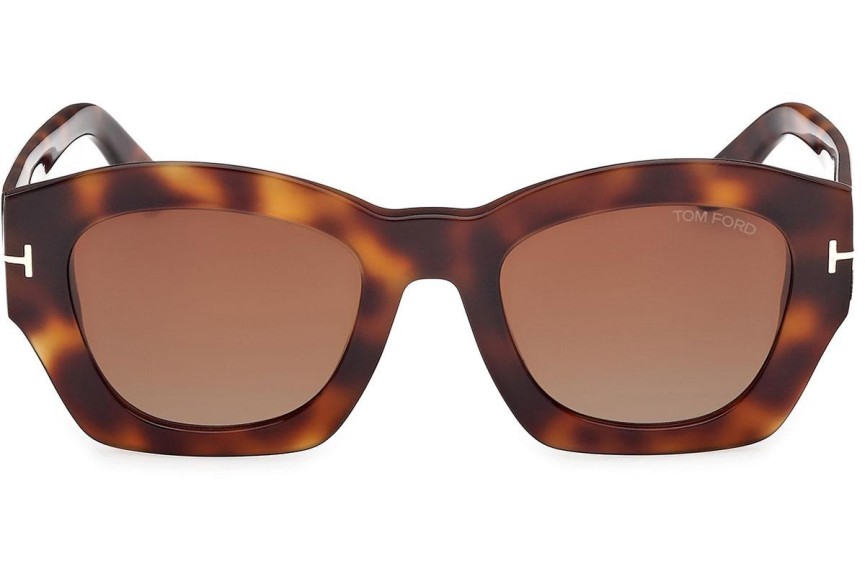 Ochelari de soare Tom Ford Guilliana FT1083 53F Pătrați Havana