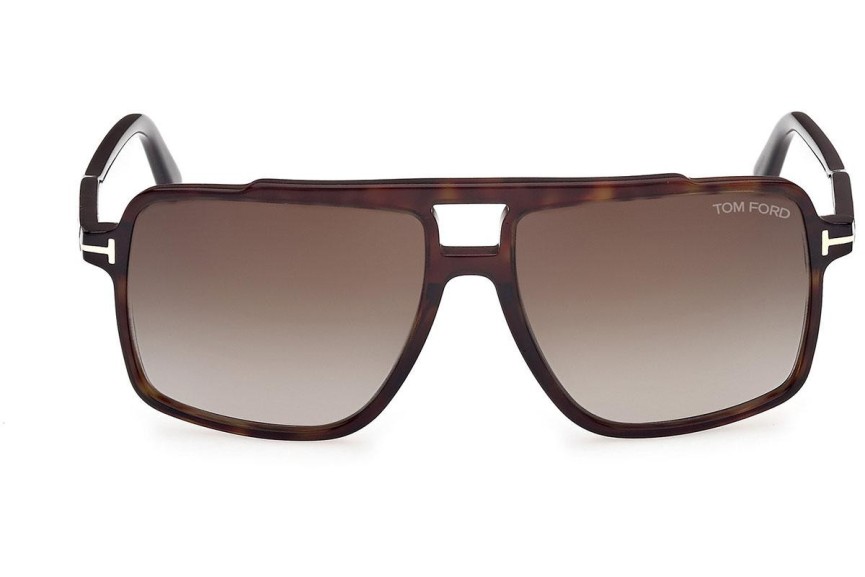 Ochelari de soare Tom Ford Kemp FT1177 52B Pătrați Havana