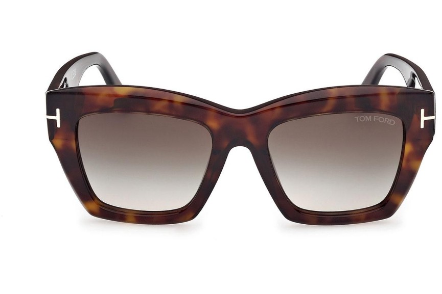 Ochelari de soare Tom Ford Luna FT1191 52B Cat Eye Havana