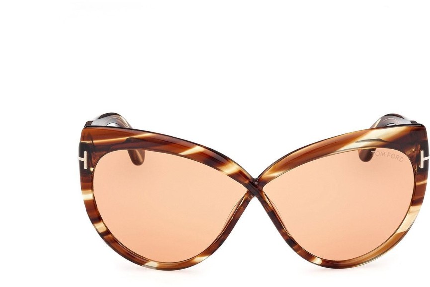 Ochelari de soare Tom Ford Beatrice FT1196 53E Cat Eye Havana