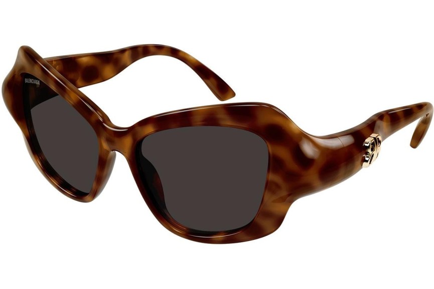 Ochelari de soare Balenciaga BB0353S 002 Cat Eye Havana