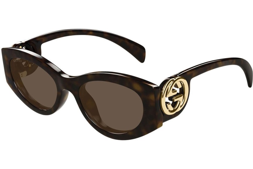 Ochelari de soare Gucci GG1691S 002 Ovali Havana