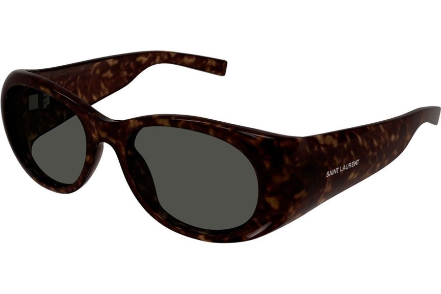 Ochelari de soare Saint Laurent SL736 002 Ovali Havana