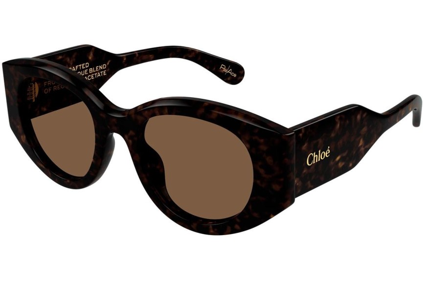 Ochelari de soare Chloe CH0251S 002 Rotunzi Havana