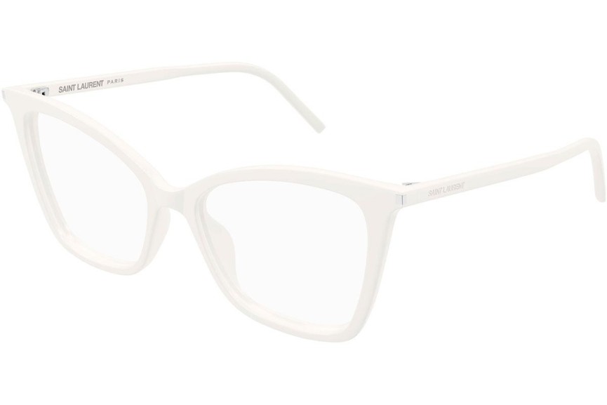 Ochelari Saint Laurent SL386 014 Cat Eye Albi