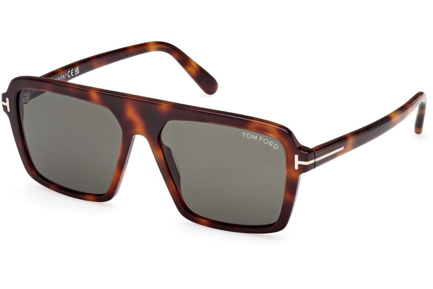 Ochelari de soare Tom Ford Vincent FT1176 53N Pătrați Havana