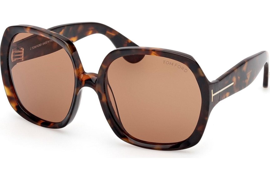 Ochelari de soare Tom Ford Saffron FT1221 52E Pătrați Havana