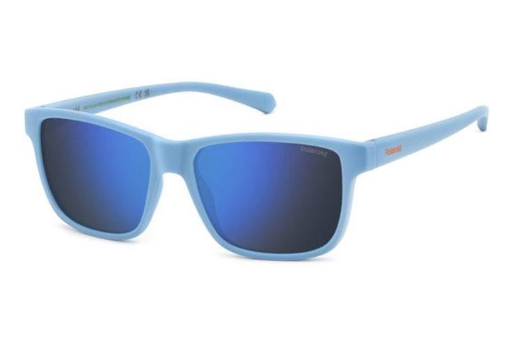 Ochelari de soare Polaroid Junior PLD8067/S VGL/5X Polarized Pătrați Albaștri