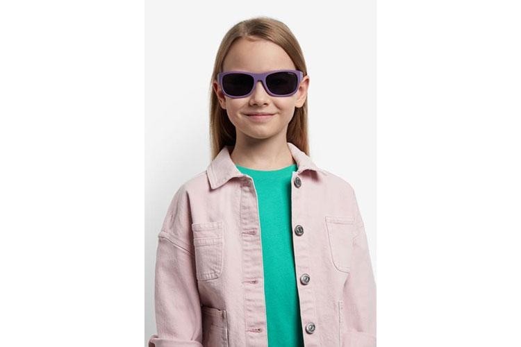 Ochelari de soare Polaroid Junior PLD8064/S B3V/M9 Polarized Dreptunghiulari Violeți