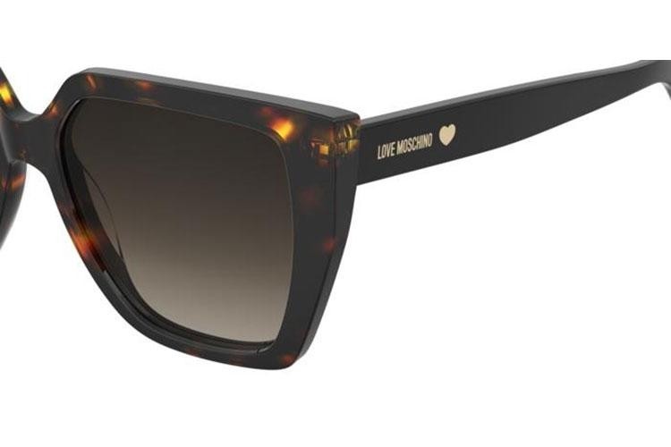 Ochelari de soare Love Moschino MOL088/S 086/HA Cat Eye Havana