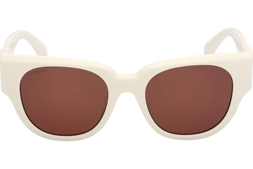 Ochelari de soare Max Mara Clip MM0138 21E Cat Eye Albi